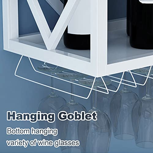 KEppd Wine Rack Wall Mounted Wine Rack, Free Standing Wine Storage, Rack Tabletop Wine Rack, Wine Display Rack for Countertop Home Kitchen Pantry