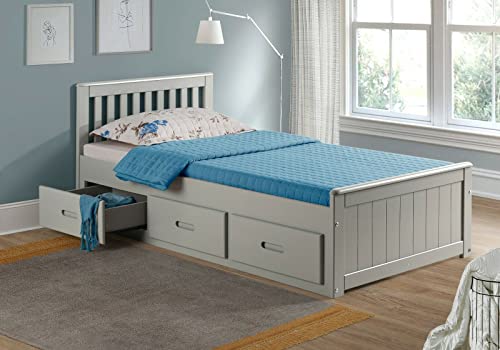 Mission Storage Bed In Grey with Mattress Options (No Mattress)