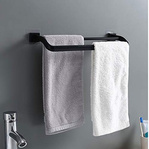 N/A Wall Mounted Towel ,Wall Hanging Bathroom Towel Rack Pole Bathroom Bathroom Rack Toilet Storage Rack (Color : Wit)