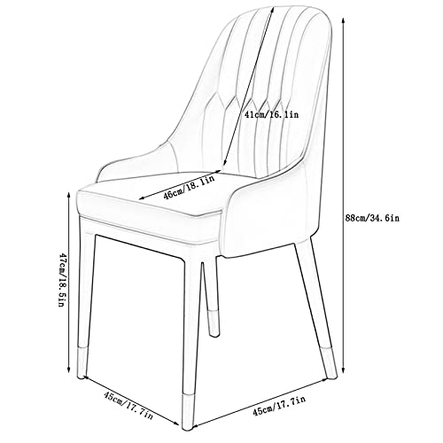 Kitchen Dining Room Furniture Chairs Kitchen Dining Chairs Set Of 4 Modern PU Leather High Back Soft Seat Living Room Chairs Water Proof Leather