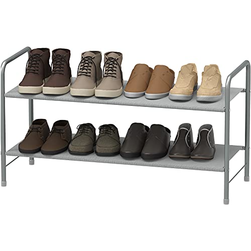 Simple Houseware 2-Tier Shoe Rack Storage Organizer, Bronze