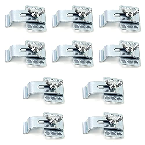 QWORK® Undermount Sink Clips, Epoxy Undermount Sink Brackets Supports for Bathroom Kitchen, 10 Pack
