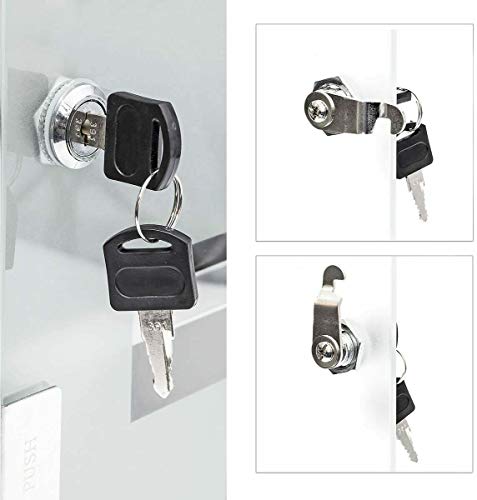 PaulStore Wall Mount First Aid Medical Medicine Metal Steel Cabinet Box Lockable Case Box