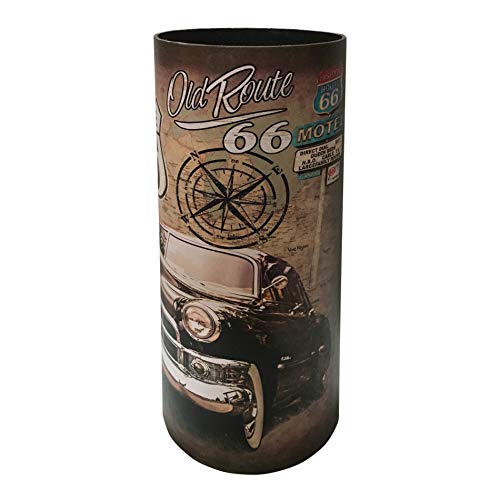 Rebecca Mobili Design Umbrella Stand, Vintage Holders, Mdf Canvas, for Home Office Entrance - Measures: 50 x 20 x 20 cm (HxWxD) - Art. RE6473