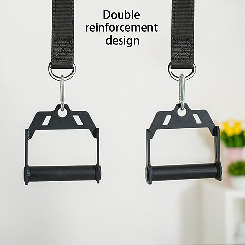 GVSAVY 2 Slings, 2 Hooks, 1 Storage Bag, Swing Hanging Kit, Swing Attachment, Nylon Sling for Fitness Training, Hanging Swing