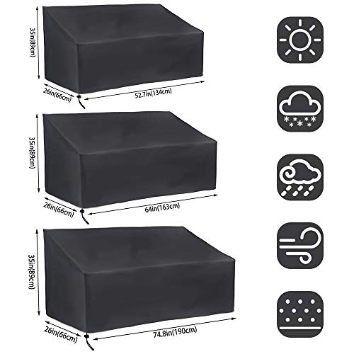 Outdoor furniture cover waterproof bench Covers 4 Seater Windproof Anti-UV outside seat covers for wooden garden furniture garden benches