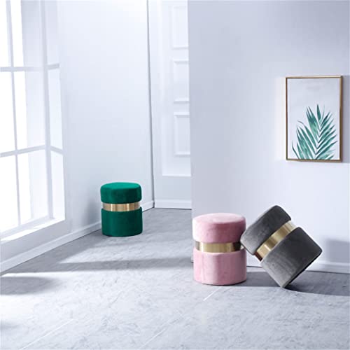 MJWDP Foot Stool, Fabric Art, Round Stool, Low Stool, Household Use (Color : 3-pack, Size : Talla �nica)