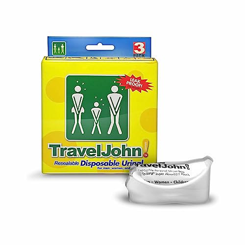 Quebec - TravelJohn Disposable Urinal Bag – Odourless, Hygienic & Non-Toxic - Emergency Portable Toilet for Men/Women & Kids - Perfect Companion
