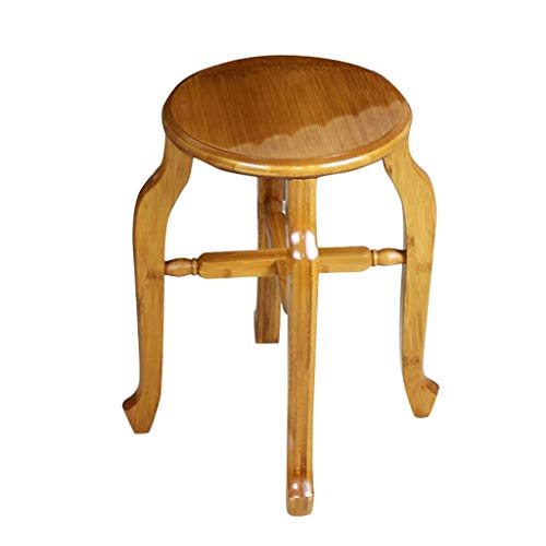 LUKEO Wooden Bench - Antique Round Stool Dining Table Bench Home Elm Stool Small Wooden Bench Flower Pot Holder - Wood Stool