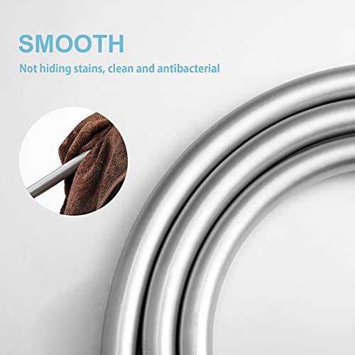 OFFO Shower Hose 3.0m, PVC Universal Smooth Shower Pipe with Shower Hose Washer High Pressure Shower Hose for Bath Taps Replacement Silver