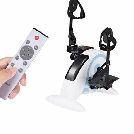 LUNEZY Motorized Electric Mini Exercise Bike/Pedal Exerciser, Adjustable Seat and Resistance, Postoperative Rehabilitation Pedal Trainer