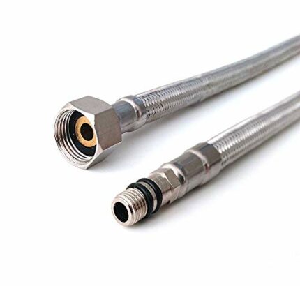 Xcel Home™ Pair of 10mm x 3/8" (500 mm) Flexible Tap Connectors | DIY Replacment Kitchen Sink/Bathroom Basin Monobloc Mixer Flexi Pipes Tails