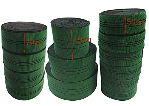 YLM1991 12 Metres of 2.9" (90mm) Sofa Elastic Webbing For DIY Upholstery,Couch, Chair Seat Stretchy Spring Alternative Roll With Tack Lifter Tool