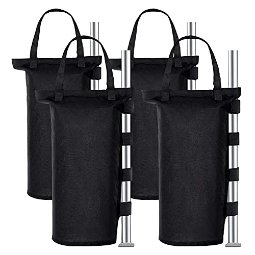 BROSYDA Sandbags Set of 4 Heavy Duty, Industrial Grade 1680D Weights for Gazebo Legs, Sand Bags for Any Pop Up Tents Canopy Outdoor Patio (One-tu