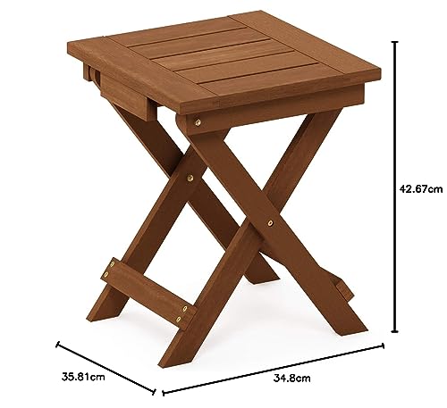 Furinno Patio Tables, Wood, Natural, one size