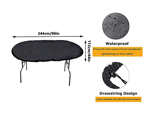 Poker Table Cover MAYHOUR Dust&Waterproof Indoor Poker Tablecloth With Form-Fitting Elastic Band Drawstring Easy Cleaning & Storage Table Chair F