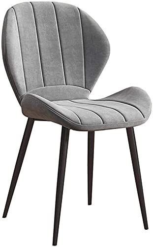 Velvet Kitchen Dining Chairs with Metal Legs Velvet Seat and Backrests Kitchen Living Room Lounge Chairs (Color : White, Size : Gold legs)