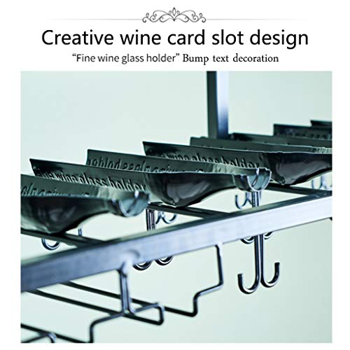 Vintage Iron Stylish Simplicity Down Wine Glass Holder Simple Display Household Wine Glass Holder Kitchen Restaurant Bottle Holder Height Adjusta