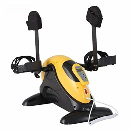 LUNEZY Electric Bicycle Rehabilitation Trainer Exercise Bike with Lcd Display Pedal Stepper Fitness for Hand Arm Knee Leg Limbs Home And Office