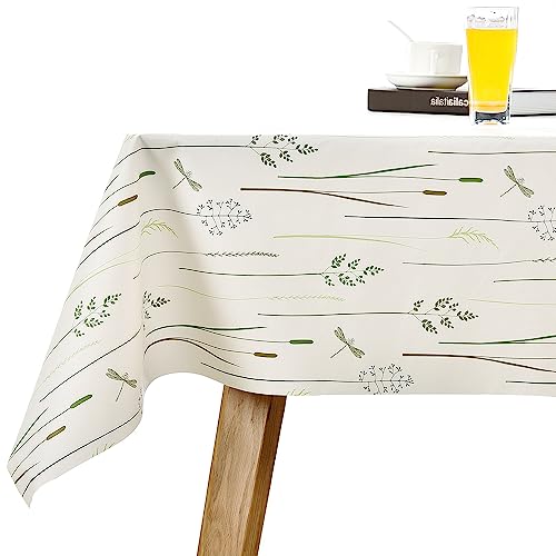 LOHASCASA Christmas Tablecloth Vinyl Oilcloth Tablecloth Small Rectangle Peva Vynle Wipeable PVC Waterproof Plastic Spill Proof Tablecloths Weigh