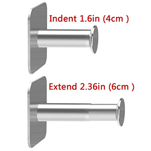 Geekria Extensible Headphone Wall Mount, Stainless Steel Stick-On with 3M Adhesive Hooks Under Desk, Dual Headset Wall Mount for All Headphones