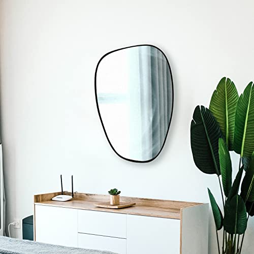 Mirrorize Irregular Wall Mirror, Asymmetrical Wall Mirror, Modern Abstract Wall Mirror Decor for Living Room Bathroom Bedroom Entryway 19"X27"