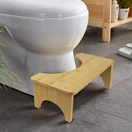 CCBYE Bamboo Squatty Potty for Adults - Sturdy, Easy to Fit Poop Stool for Bathroom