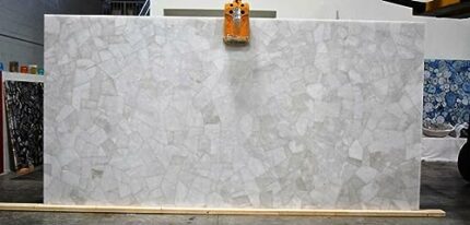36 x 48 Inches Unique Epoxy Art Dining Table Top Rectangle Shape White Quartz Stone Kitchen Wall Tile from Indian Vintage Art and Crafts