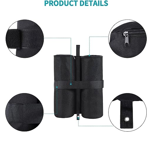 Nicoone Gazebo Weights Bags, Sand Bags Leg Weights for Pop up Canopy Tent, Patio Umbrella, Outdoor Furniture, Green (Bags Only, Sand Excluded)