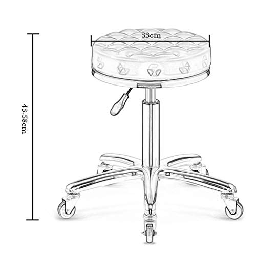 SDFGH Industrial Metal Finish 360° Swivel Adjustable Height PU Upholstered Seat Assembled Pub Home