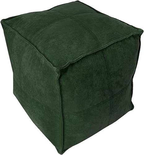 Louis Donné Square Pouf Ottoman Cover, 17.7" Pouf Ottoman, Color Blue Boho Pouf Ottoman with Storage,Poufs for Lving Room…