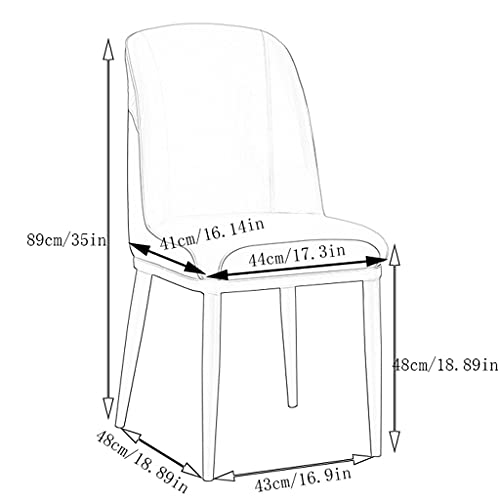 Kitchen Dining Room Furniture Chairs Dining Chairs Set Of 6 Metal Legs Kitchen Living Room Chairs Modern PU Leather High Back Padded Soft Seat Ac