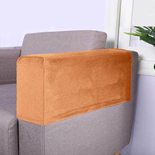 LIOOBO 2Pcs Couch Sofa Armrest Covers Stretch Sofa Slipcover Furniture Protector Armchair Armrest Protective Cover Sleeve for Recliner Sofa Beige