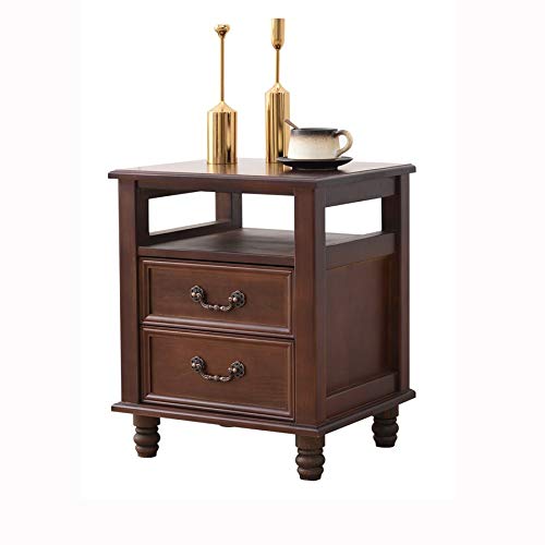 LUKEO Solid Wood Bedside Table Simple and Small Locker, Bedroom Mini Bedside Table