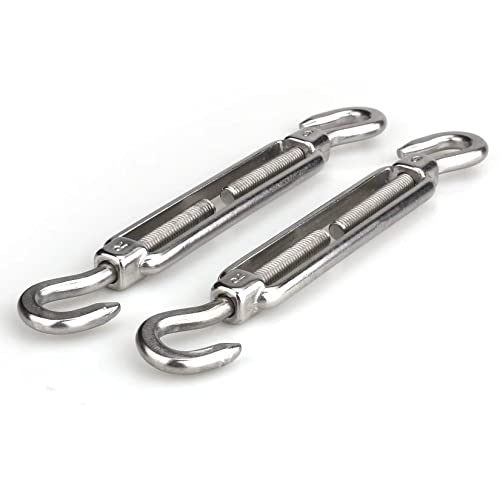 SUPDMZJ Shade Sail Hardware Kit Stainless Steel Awning Mounting Kit for Lawn Garden Patio Deck Outdoor (6") 304 Stainless Steel