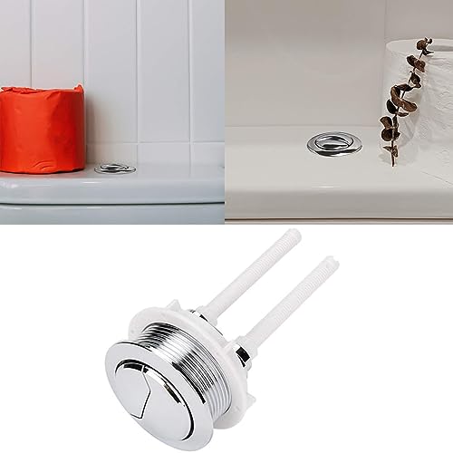 38mm Toilet Flush Button Replacement,2 Pack Toilet Dual Flush Push Button,Round Head Toilet Flush Button Replacement Accessories for Bathroom Toi
