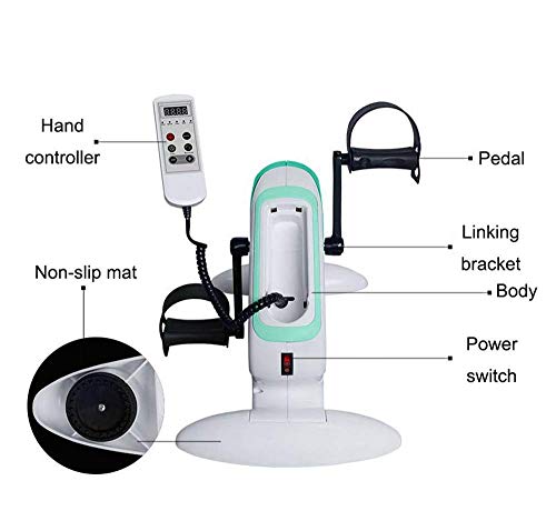 LUNEZY Electric Pedal Exerciser for Seniors Portable Fitness Bike for Arm/Leg Exercise Mini Cycling Trainer Stationary Exercise Leg Peddler