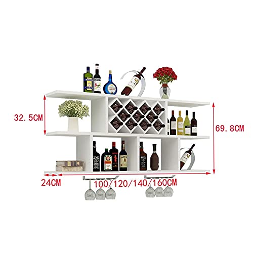 SUCHETA Wine Rack Wall Mounted Wine Racks, Solid Wood Wine Cabinet, Modern And Simple Wall Hanging Red Wine Shelf, Restaurant Shelf, Stylish Crea