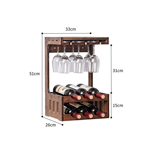 NEOCHY Wine Rack Solid Hanging Household Wall-Mounted Restaurantng and Solid