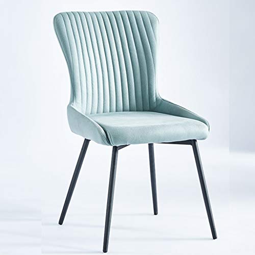 Modern Kitchen Dining Room Chairs Technology Cloth Dining Chairs Low-Back Upholstered Accent Chairs With Metal Legs For Living Room Leisure Chair