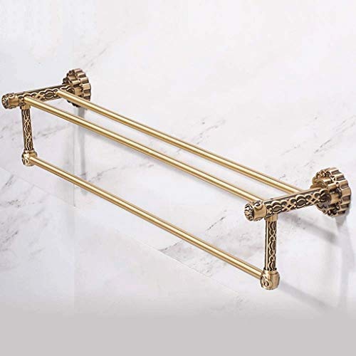 N/A Bath Towel Bar Stainless Steel Towel Rack Bathroom Towel Hanger Wall Mount Brushed Gold
