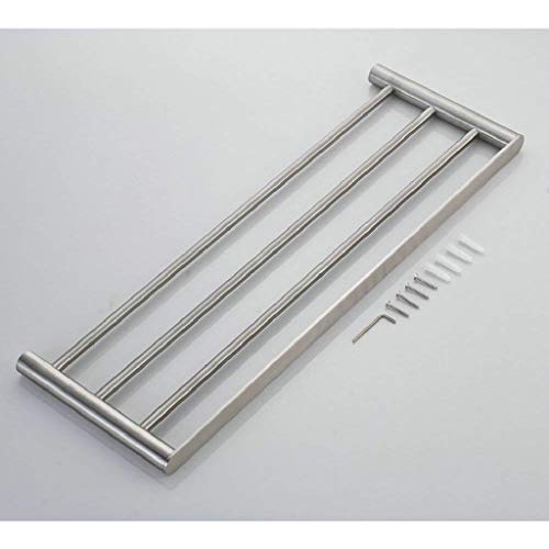 N/A Stainless Steel Towel Rack- Towel Bar, Towel Holder with Rod Wall Mount Bathroom Shelf Rack Contemporary Style