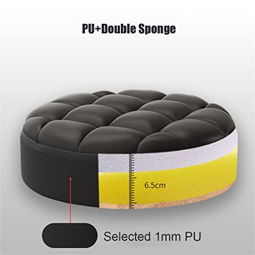 AANAN Stools,Beauty Stool Rolling Stool with Footrest, Comfortable Swivel Stool on Wheels, Heavy Duty Hydraulic Metal Stool with Rod for Salon, M