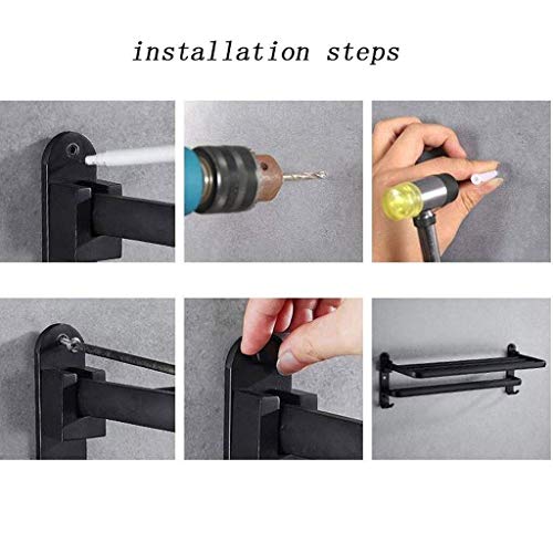 N/A Towel bar -Bathroom Towel Rack Towel Bars for Kitchen, Piece, Easy Installation (Size : 7 3/8)