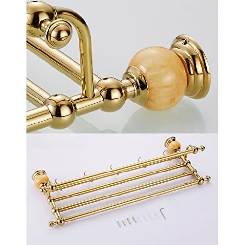 HIGOH Towel Racks, Bathroom Towel Rack Wall Mounted Towel Holder,Bathroom Accessories,Brass Towel Holder,Towel Bar,Towel Rack,Bathroom Shelf, Bat