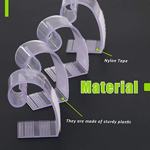 Keadic 30Pcs Table Skirting Clips with Vercro for Tablecloth Securing 1 Inch - 1 1/4 Inch, SMC Model Tablecloth Clips for Wedding Home Meeting Pa