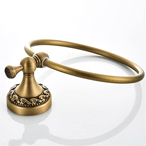 HIGOH Towel Racks,Bath Towel Holder,Bathroom Hand Towel,European Antique Brass Towel,Retro Towel Rack,Hardware,Wall Mounted Hanging Rack for Toil