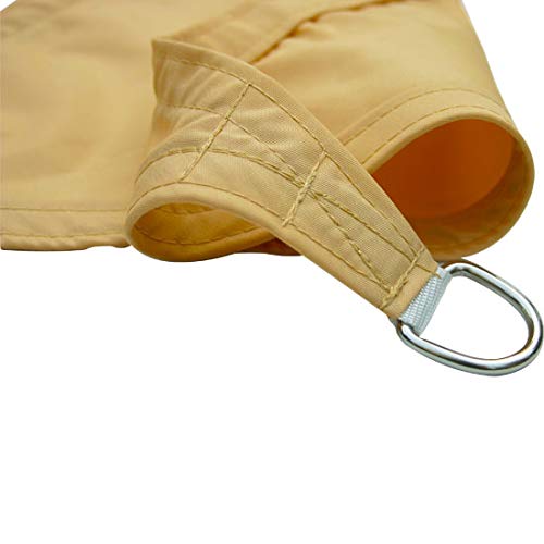 Greenbay Sand Patio Anti-UV Shade Sail - 3x3m Square - Gazebo Sail Awning Canopy