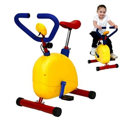 Fun And Fitness Exercise Equipment For Kids, Adjustable Resistance And Seat Height Kid Stationary Bike, Digital Display Children Indoor Outdoor S