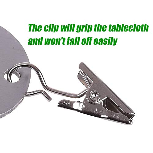 EQLEF Tablecloth Weights, Stainless Steel Tablecloth Weights with Clips for Indoor Outdoor Home Kitchen Wedding Party Picnic(8 pcs)